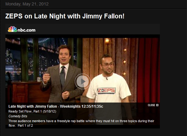 Read more about the article Zeps on Late Night with Jimmy Fallon!